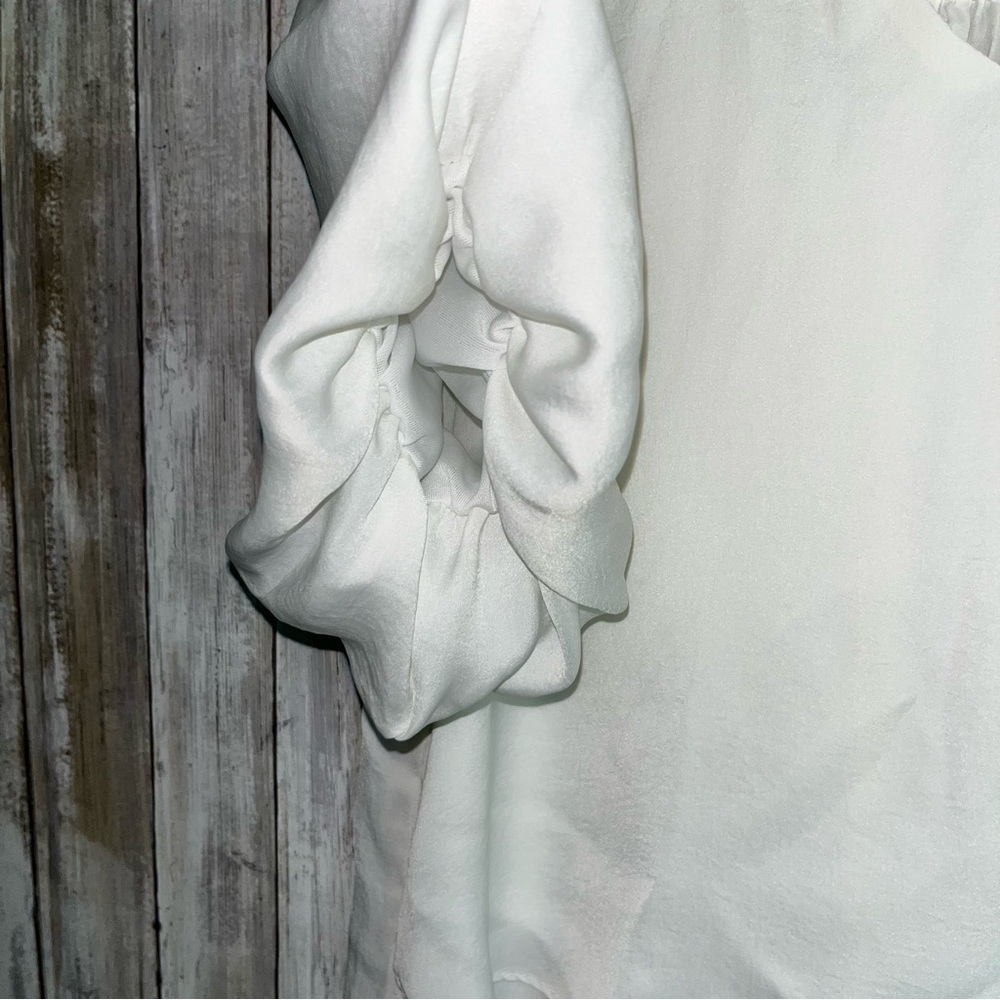 Entro White High Low Blouse - Picture 3 of 4